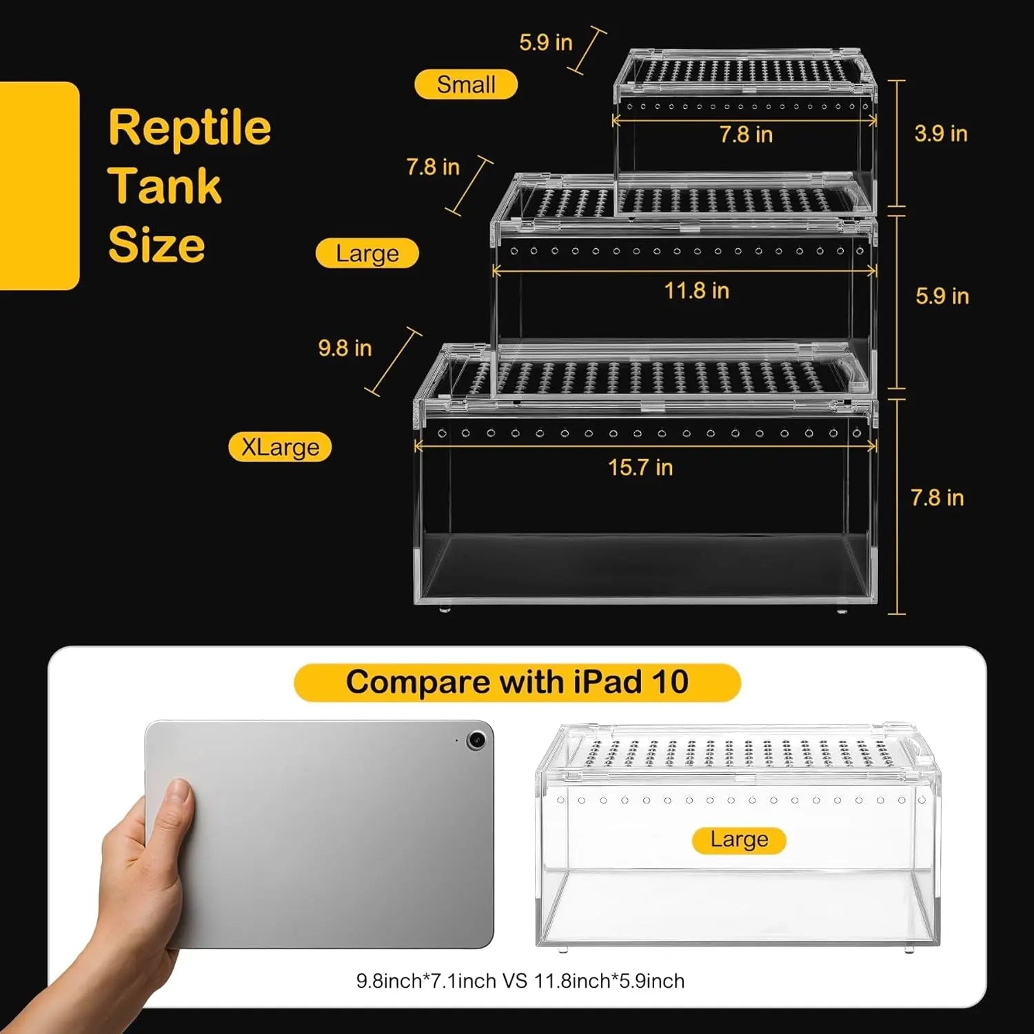 Reptile Terrarium Kit Starter Enclosure for Spiders, Geckos & Insects
