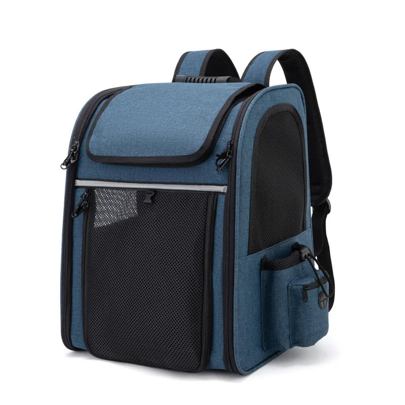 Pet Backpack Portable Breathable Outdoor Foldable Expandable Cat & Dog Backpack Large Capacity Oxford Cloth Cat Carrying Bag - Priscilla's Pet Paradise