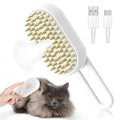 Rechargeable Pet Grooming Comb - Foldable Steam-Spray Dematting Brush & Hair Remover for Cats & Dogs