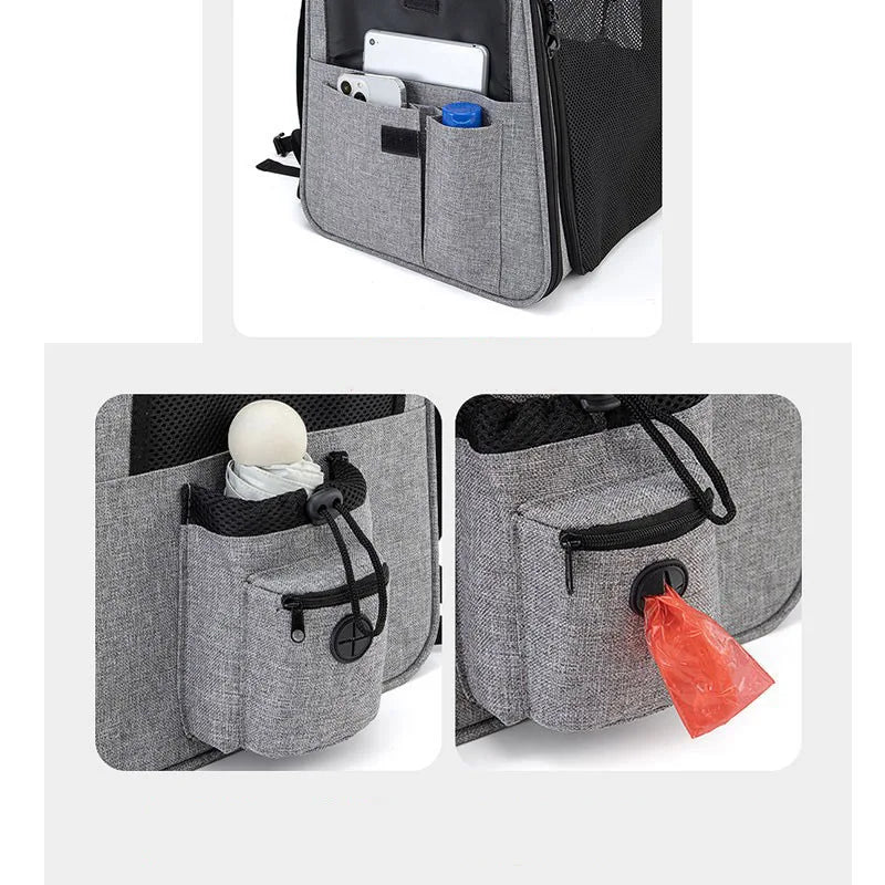 Pet Backpack Portable Breathable Outdoor Foldable Expandable Cat & Dog Backpack Large Capacity Oxford Cloth Cat Carrying Bag - Priscilla's Pet Paradise