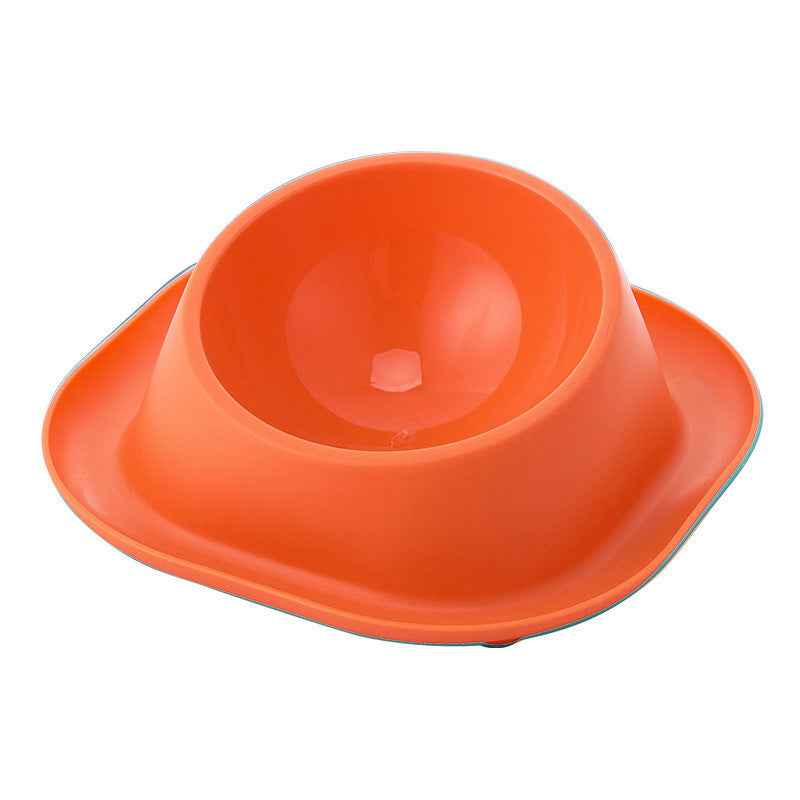 Anti-Leak Cat Bowl Stainless Steel Oblique Mouth Design Anti-Tumble Pet Food Holder