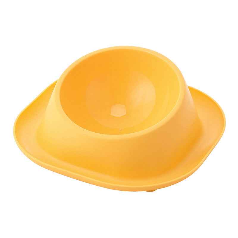 Anti-Leak Cat Bowl Stainless Steel Oblique Mouth Design Anti-Tumble Pet Food Holder