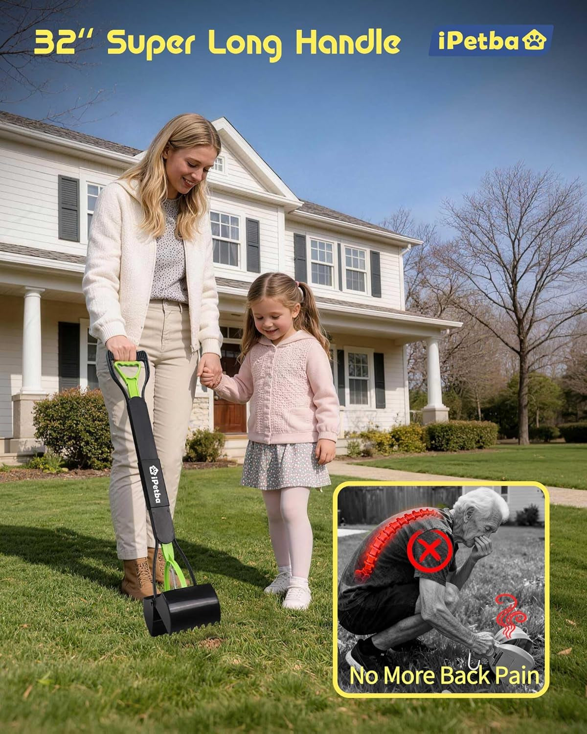 32 Inch Heavy Duty Foldable Pooper Scooper for Large Dogs