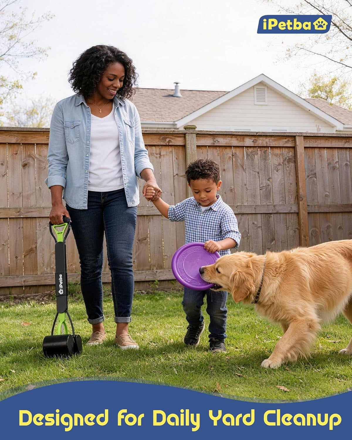 32 Inch Heavy Duty Foldable Pooper Scooper for Large Dogs