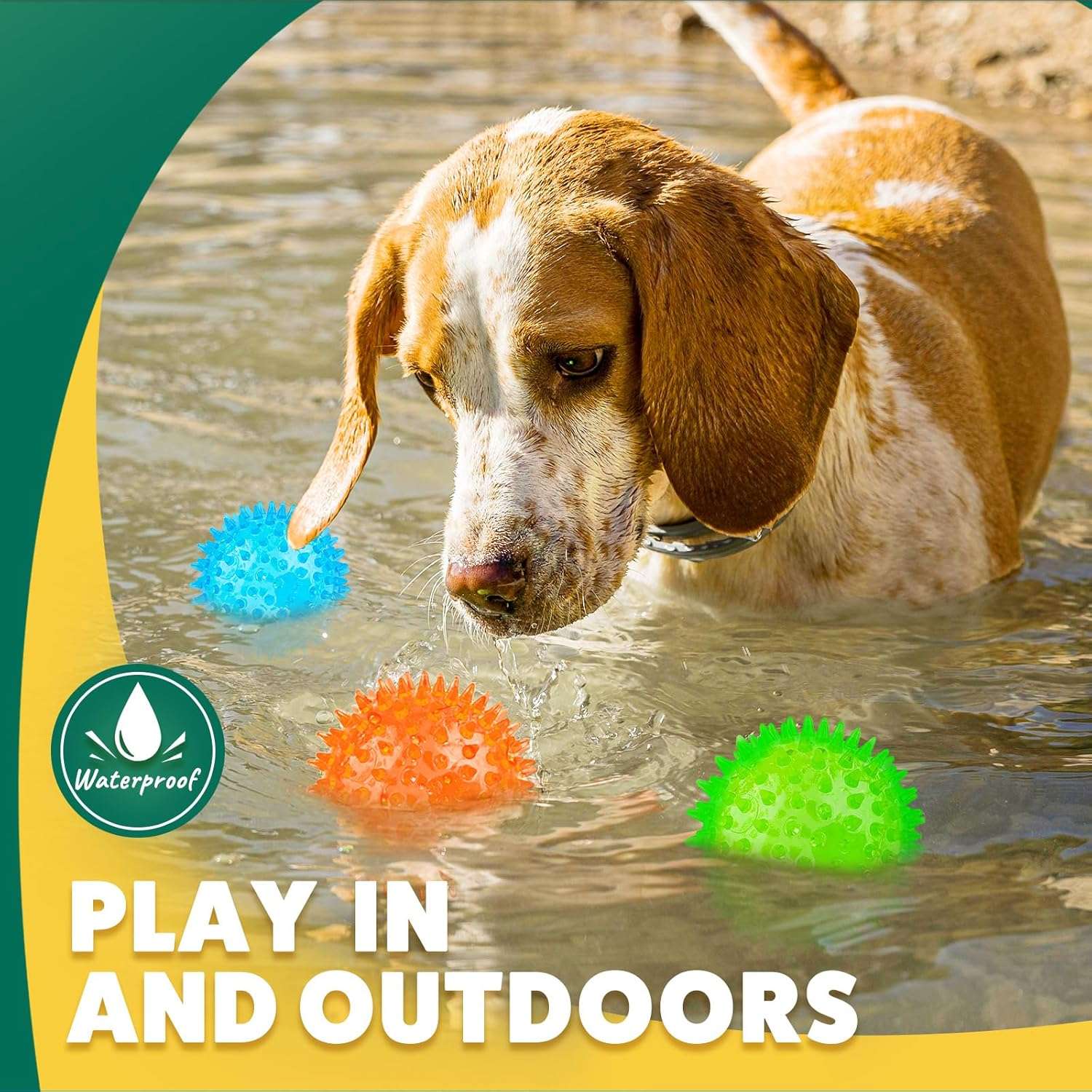 2.5” Squeaky Dog Balls for Small Dogs - Interactive Teething Chew Toys for Clean Teeth and Training