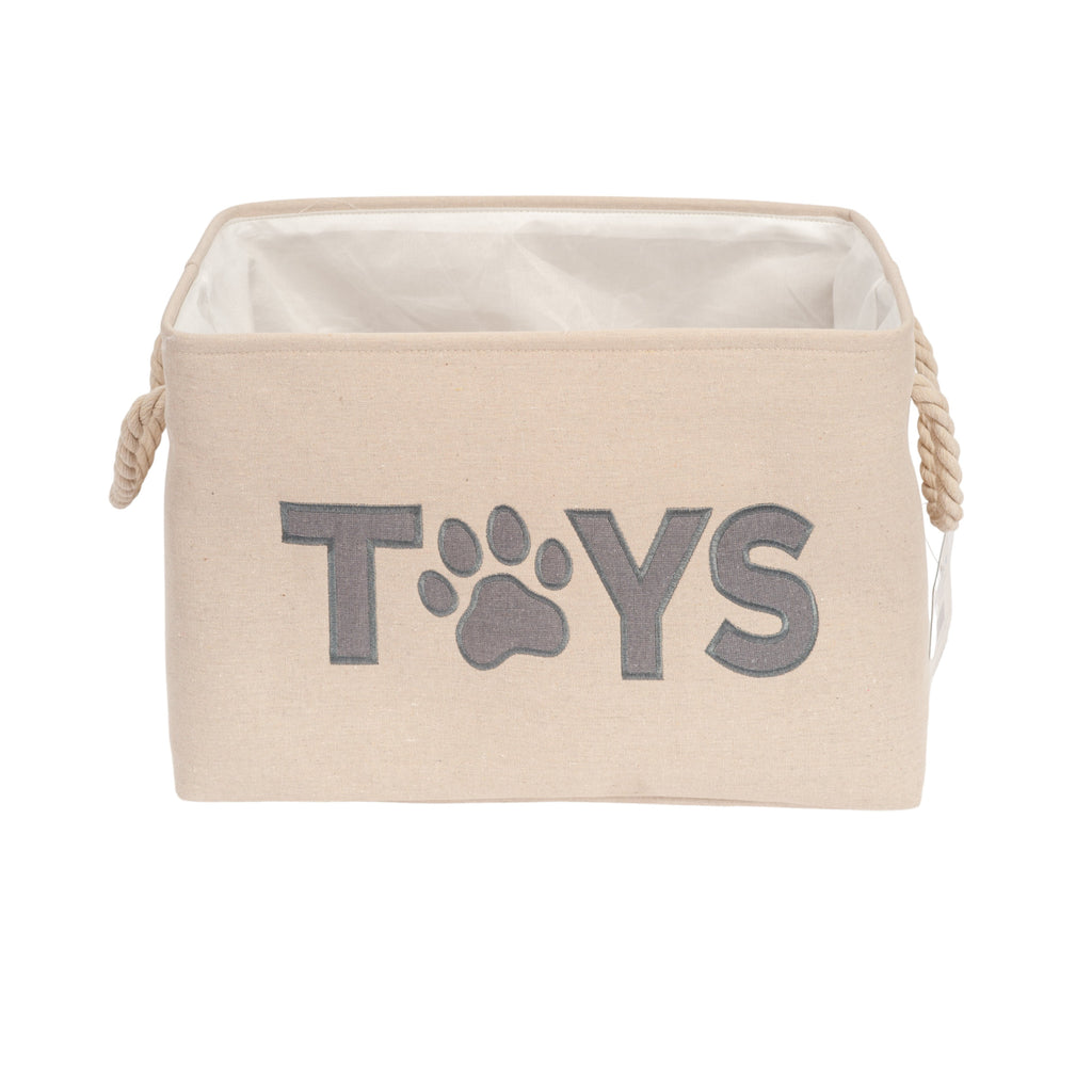 Country Living Foldable Dog Toy Storage Bin - Convenient Organizer for Pet Accessories