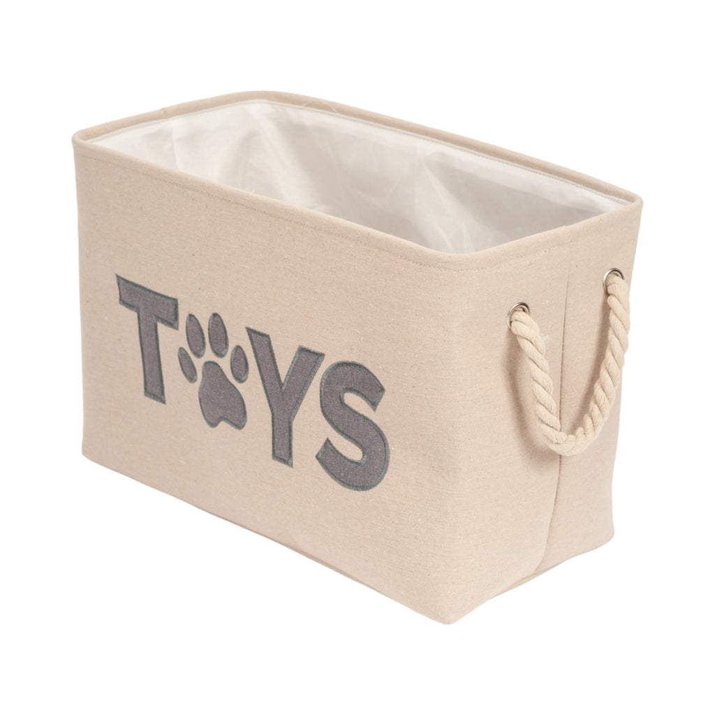 Country Living Foldable Dog Toy Storage Bin - Convenient Organizer for Pet Accessories