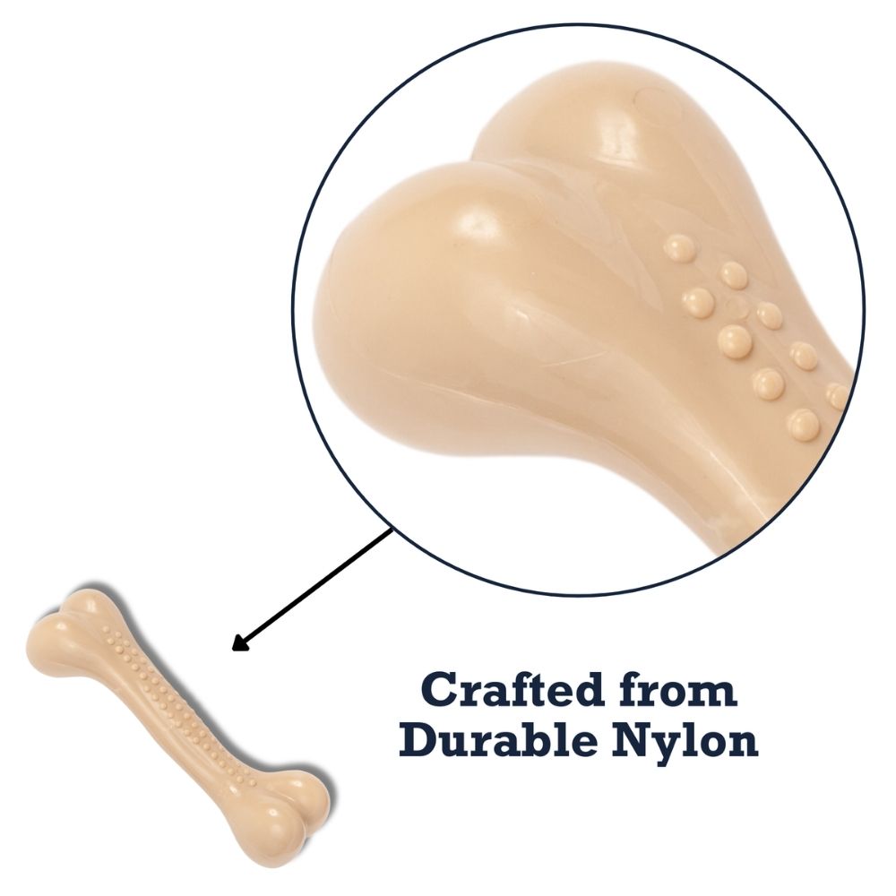 Country Living Chew Toy for Dogs - Nylon Bone (Chicken-Flavored) for Heavy Chewers