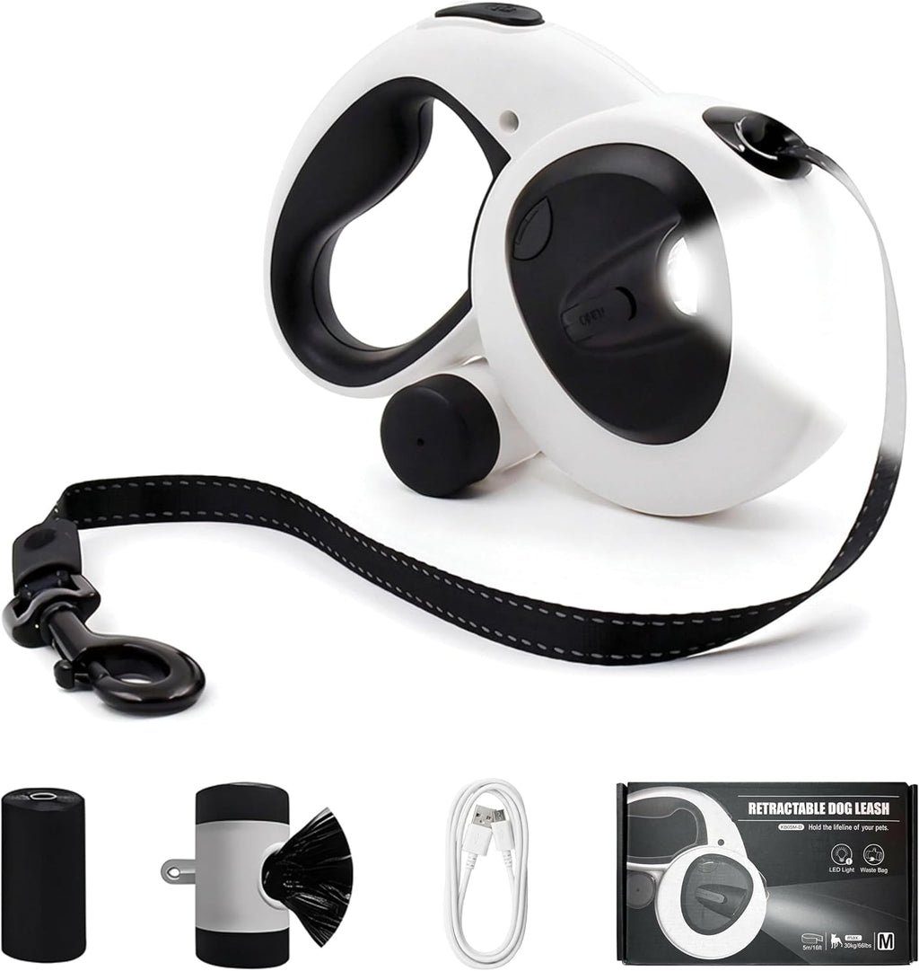 Retractable Dog Leash 16FT LED Light Heavy Duty Tangle Free - Priscilla's Pet Paradise