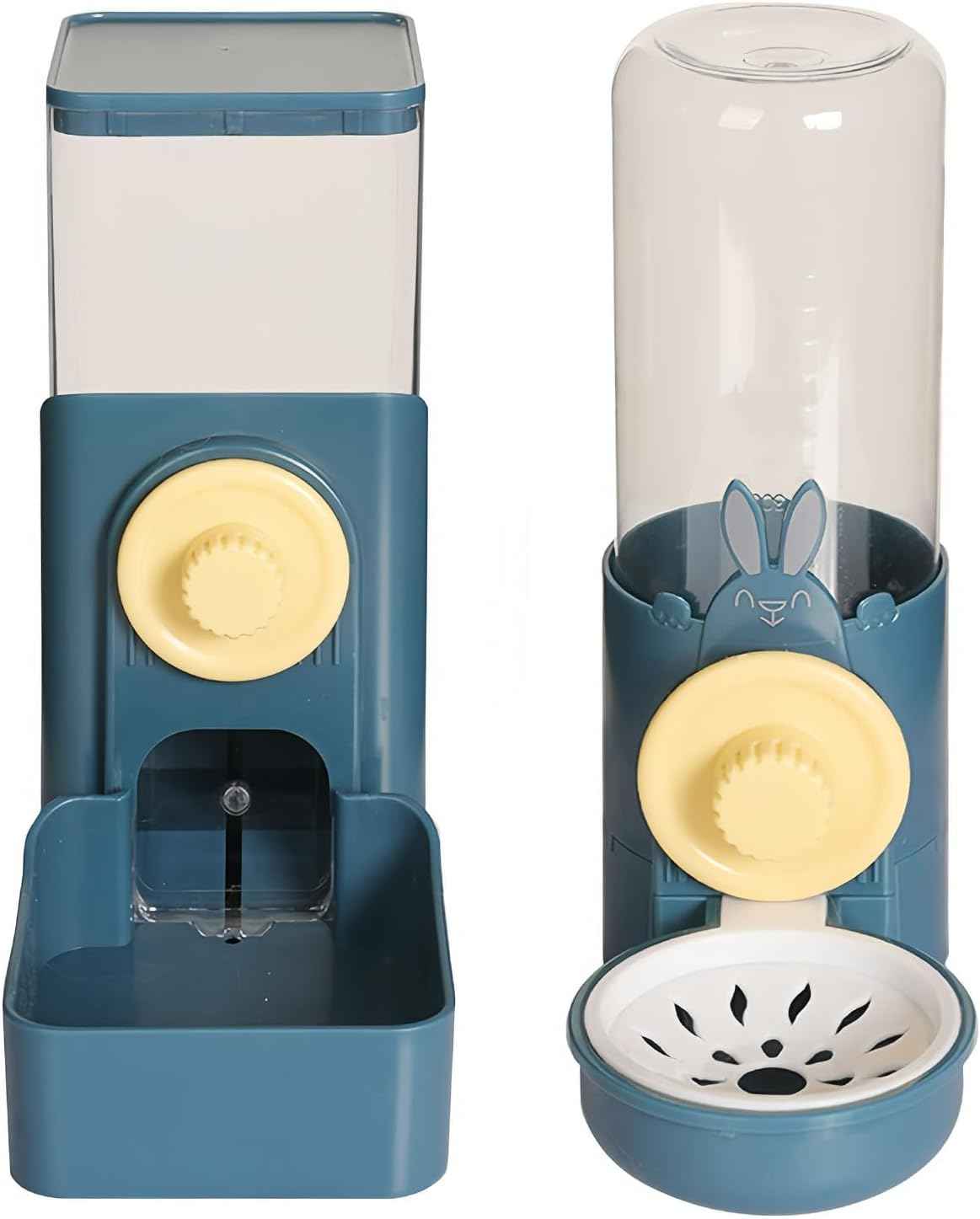 Hanging Automatic Rabbit Feeder and Water Dispenser for Cages - Ideal for Chinchillas, Hedgehogs, and Guinea Pigs