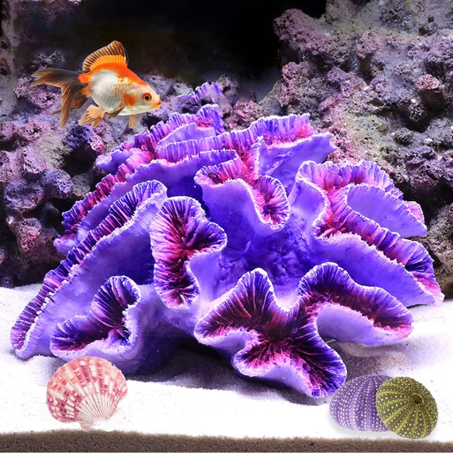 Aquarium Coral Decor Artificial Fish Tank Ornament Colorful Resin - Priscilla's Pet Paradise