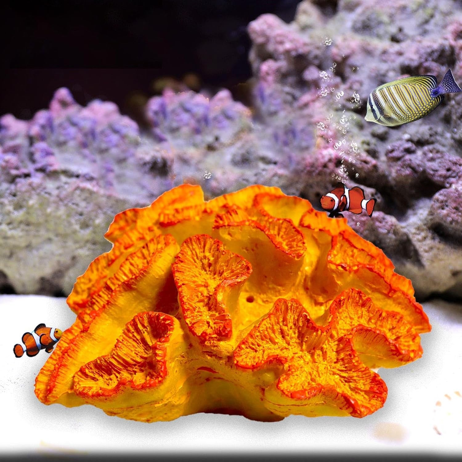 Aquarium Coral Decor Artificial Fish Tank Ornament Colorful Resin - Priscilla's Pet Paradise