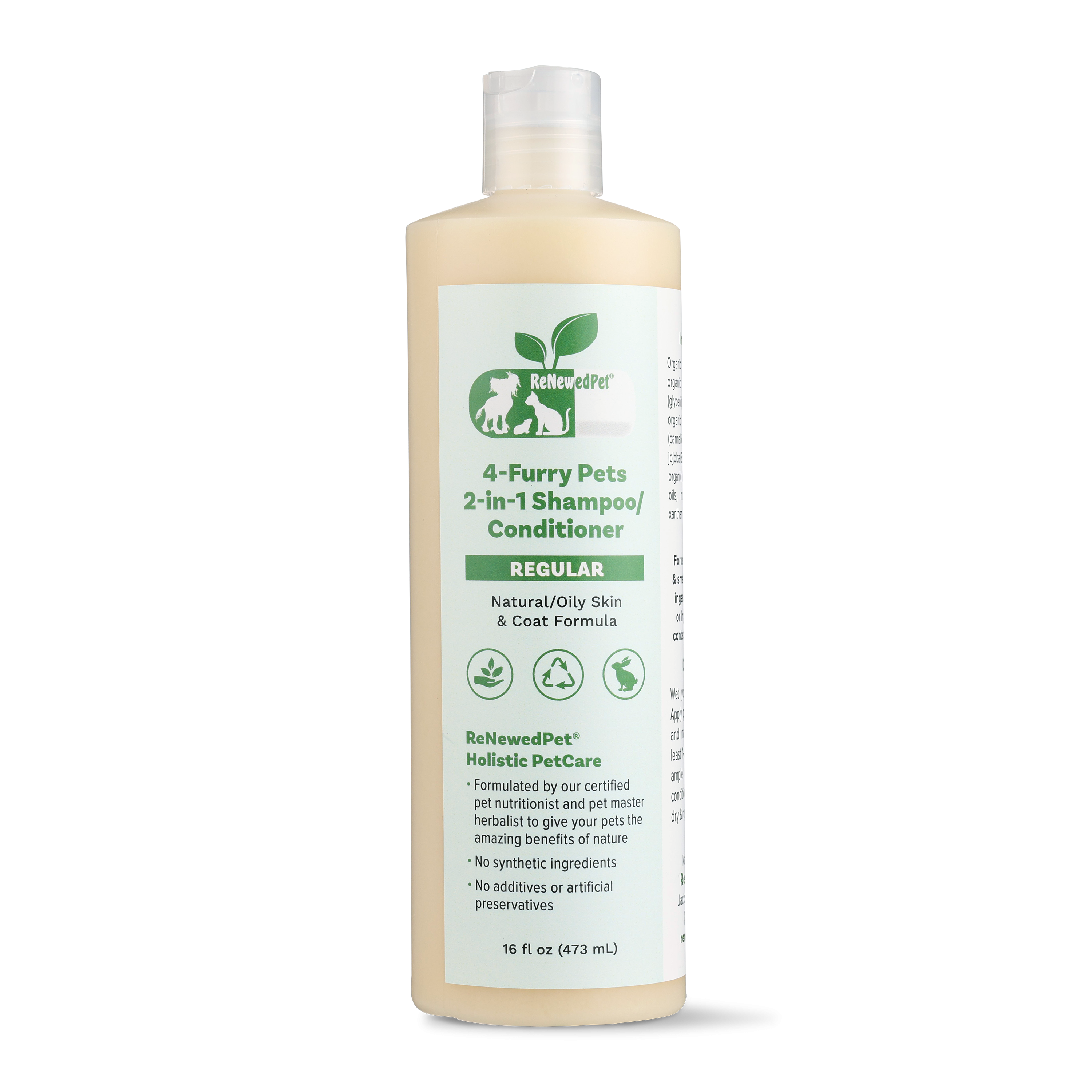 4-FURRY PETS 2-IN-1 PET SHAMPOO AND CONDITIONER for Healthy Coats