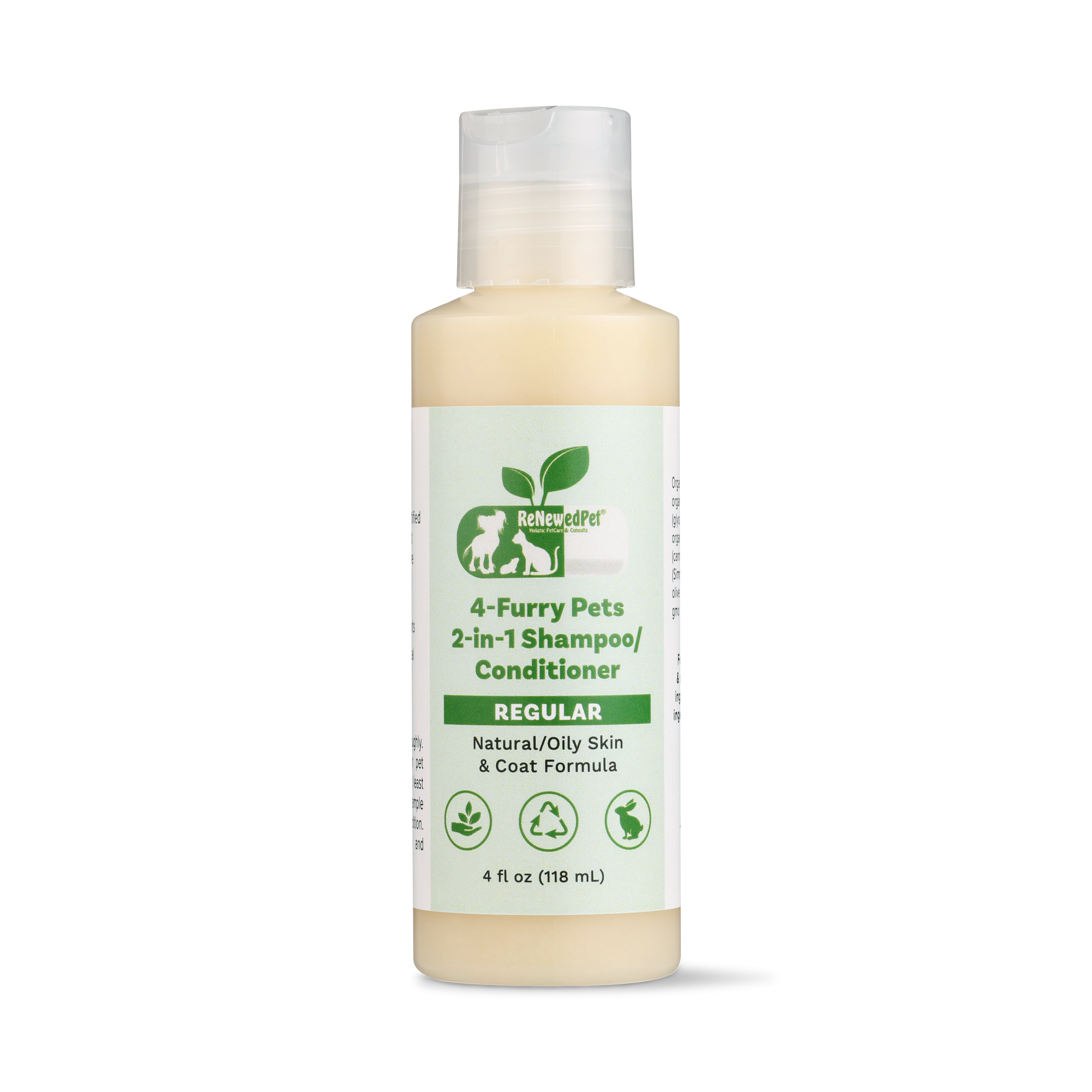 4-FURRY PETS 2-IN-1 PET SHAMPOO AND CONDITIONER for Healthy Coats