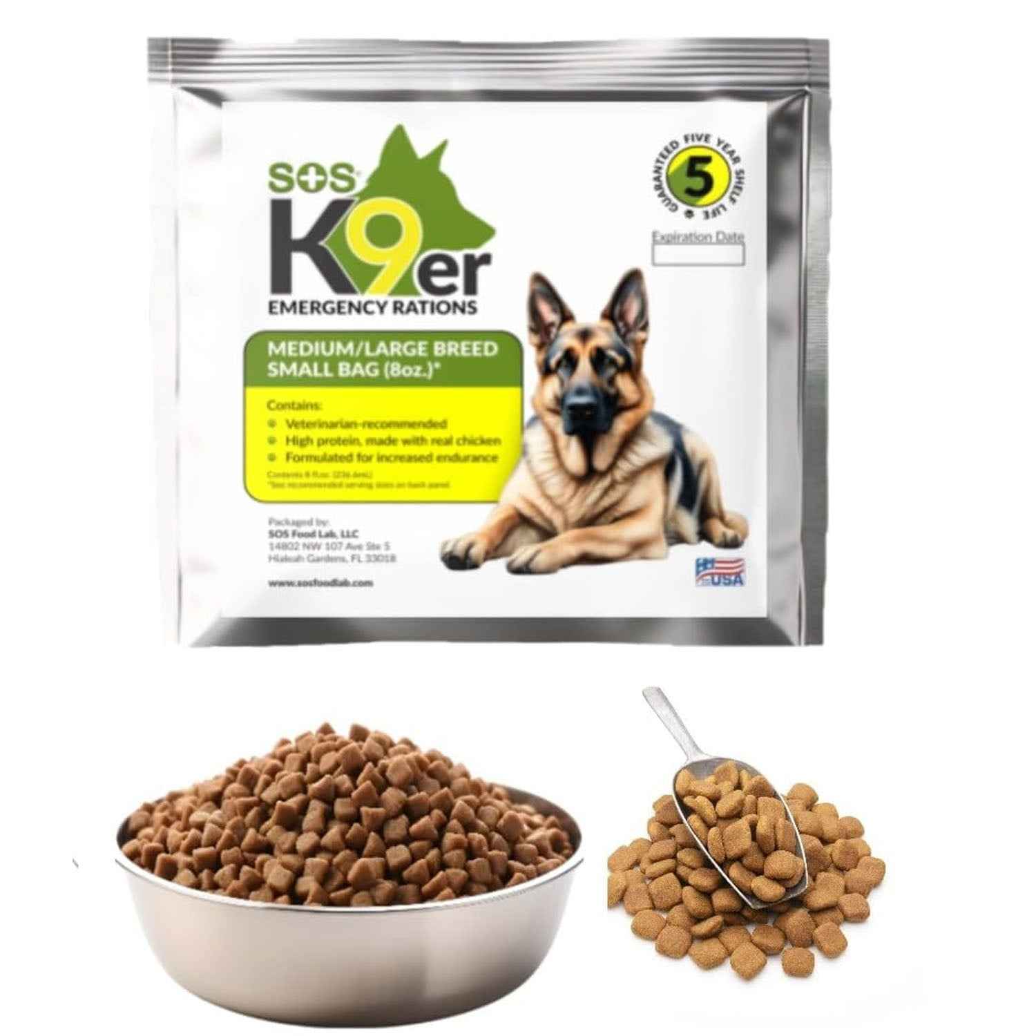 Grab and Go Dog Food Ration - 8oz Pack for Convenient Pet Meals