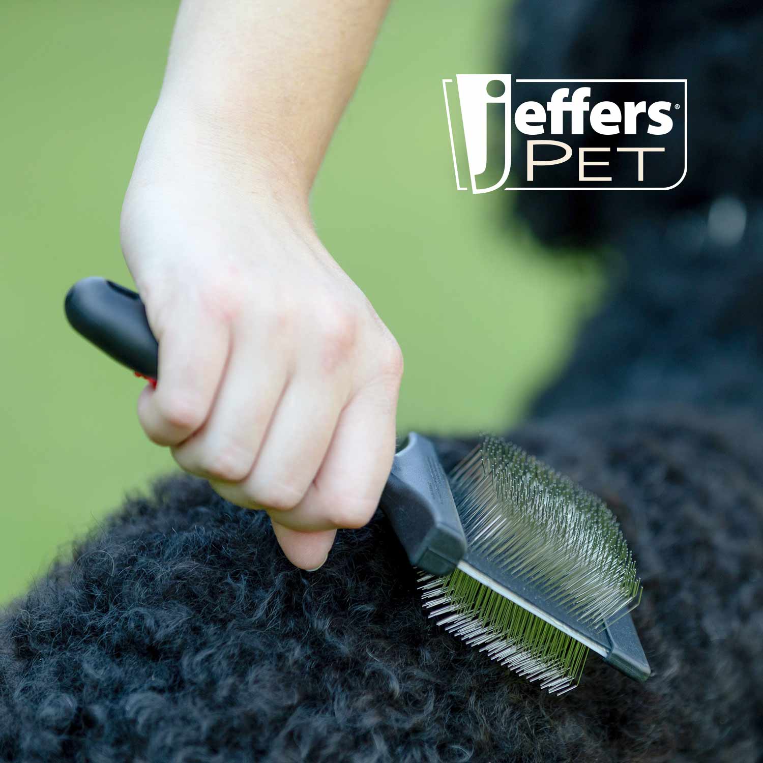 Jeffers Double-Sided Flex Head Pet Grooming Slicker Brush - Priscilla's Pet Paradise