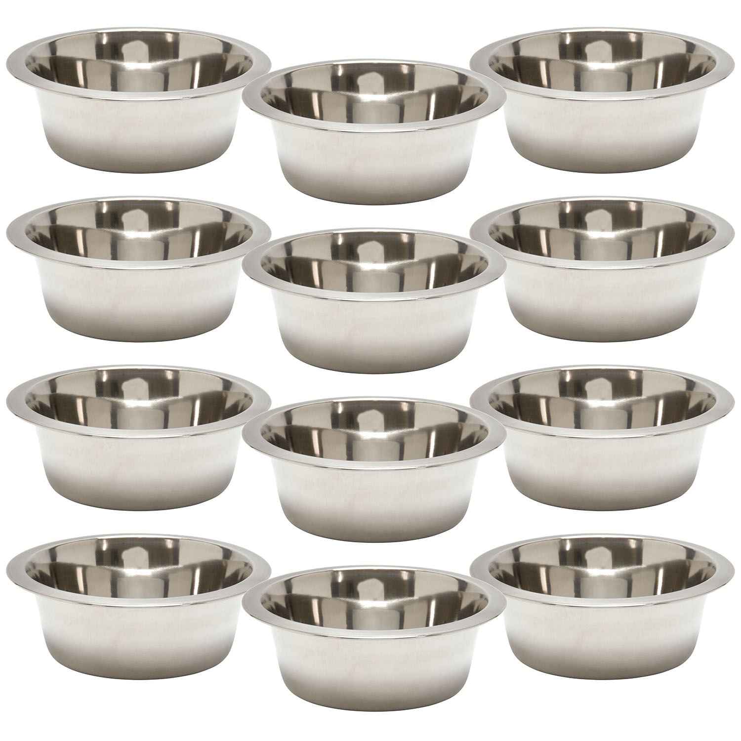 Jeffers Standard-Weight Stainless Steel Pet Bowls for Food & Water