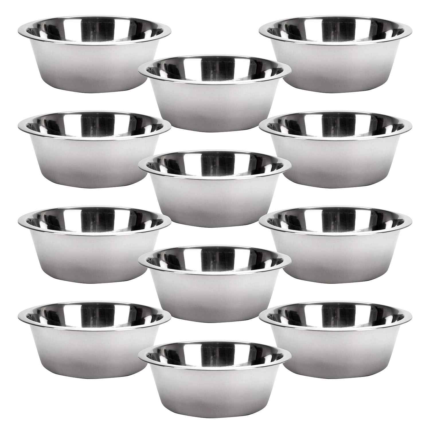 Jeffers Standard-Weight Stainless Steel Pet Bowls for Food & Water