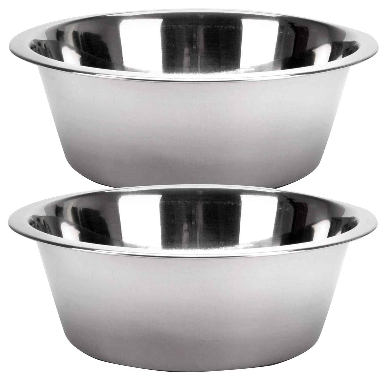 Jeffers Standard-Weight Stainless Steel Pet Bowls for Food & Water