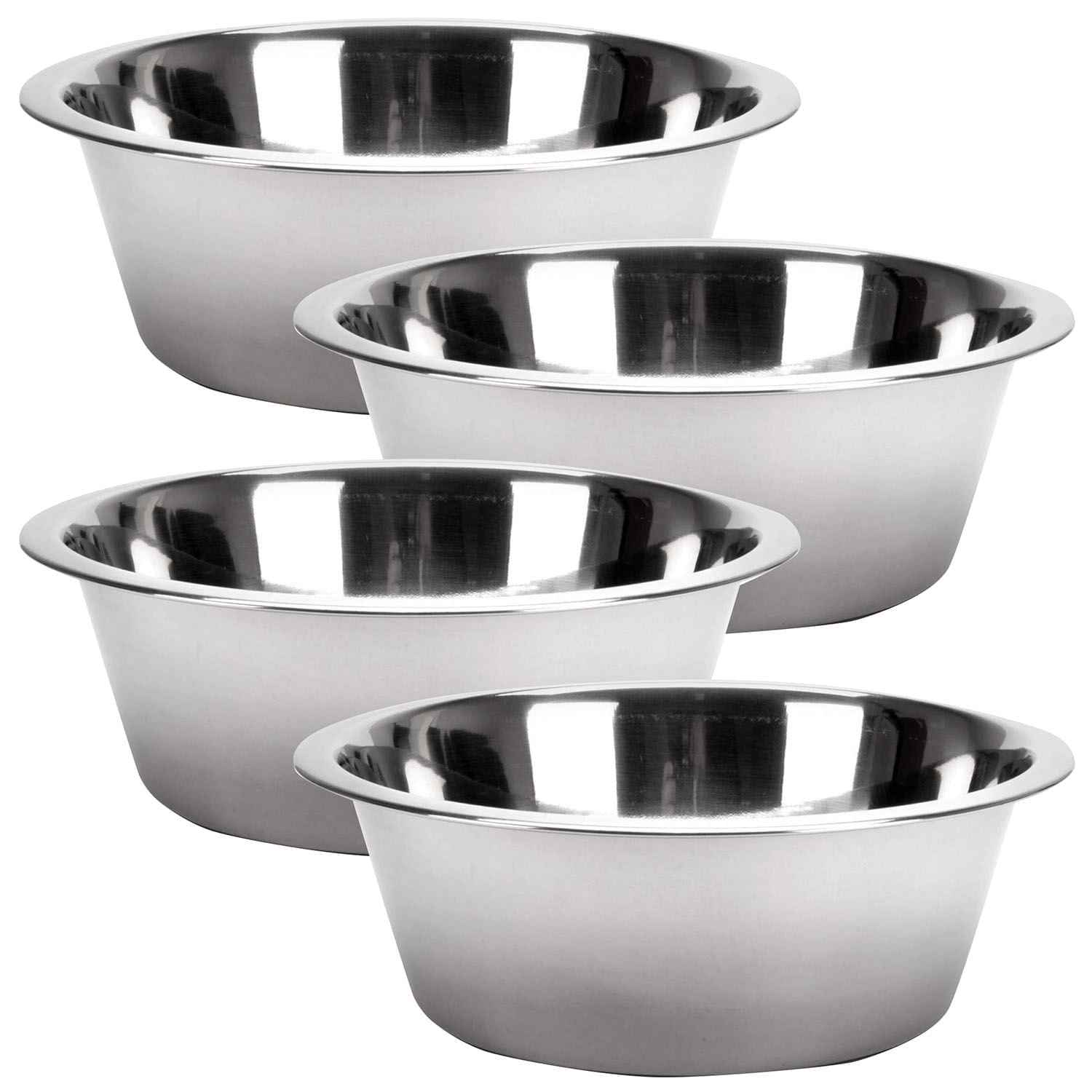 Jeffers Standard-Weight Stainless Steel Pet Bowls for Food & Water