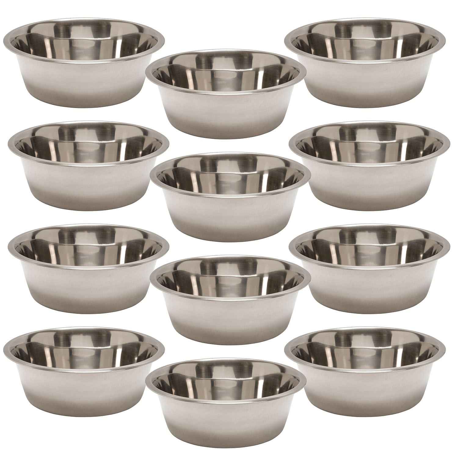 Jeffers Standard-Weight Stainless Steel Pet Bowls for Food & Water