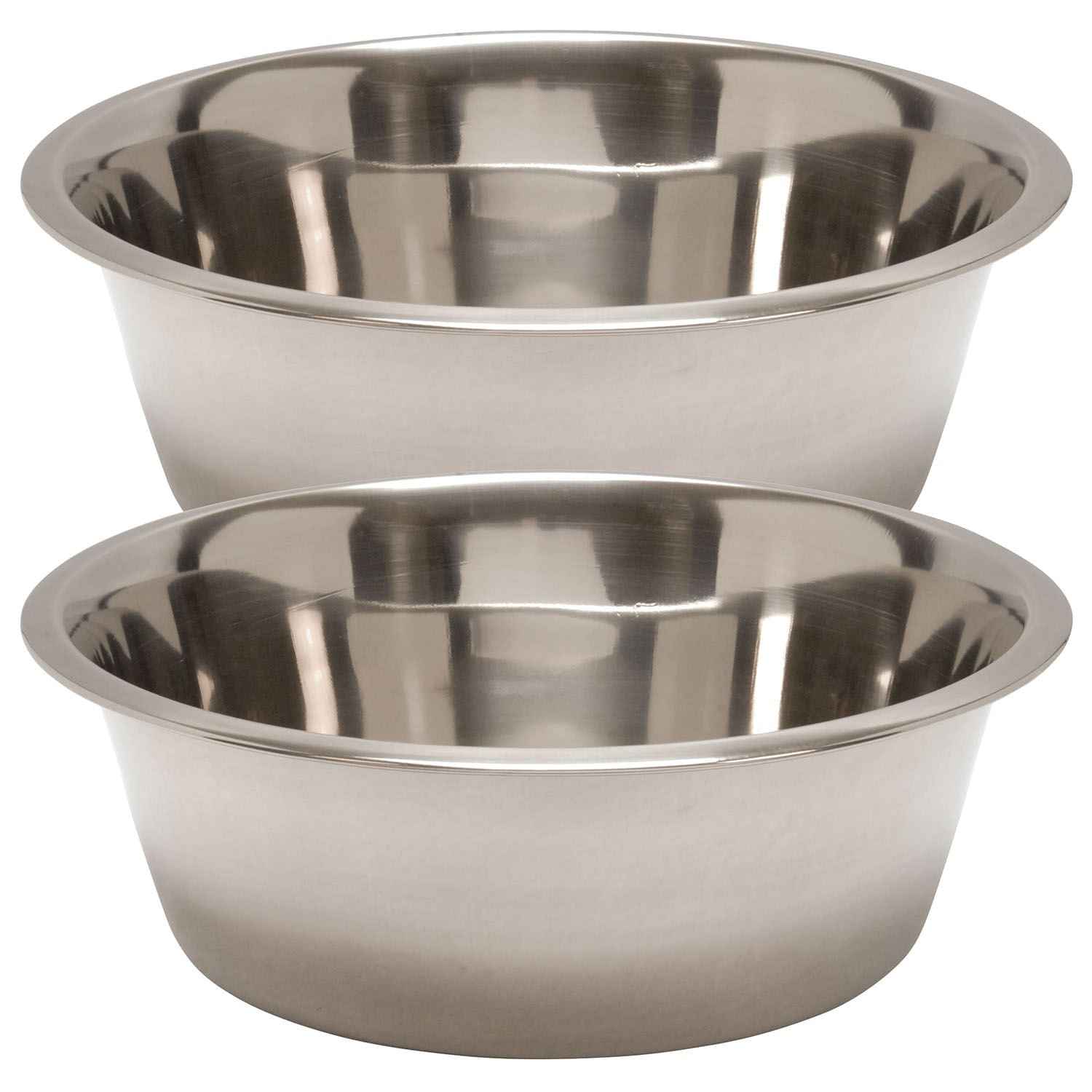 Jeffers Standard-Weight Stainless Steel Pet Bowls for Food & Water