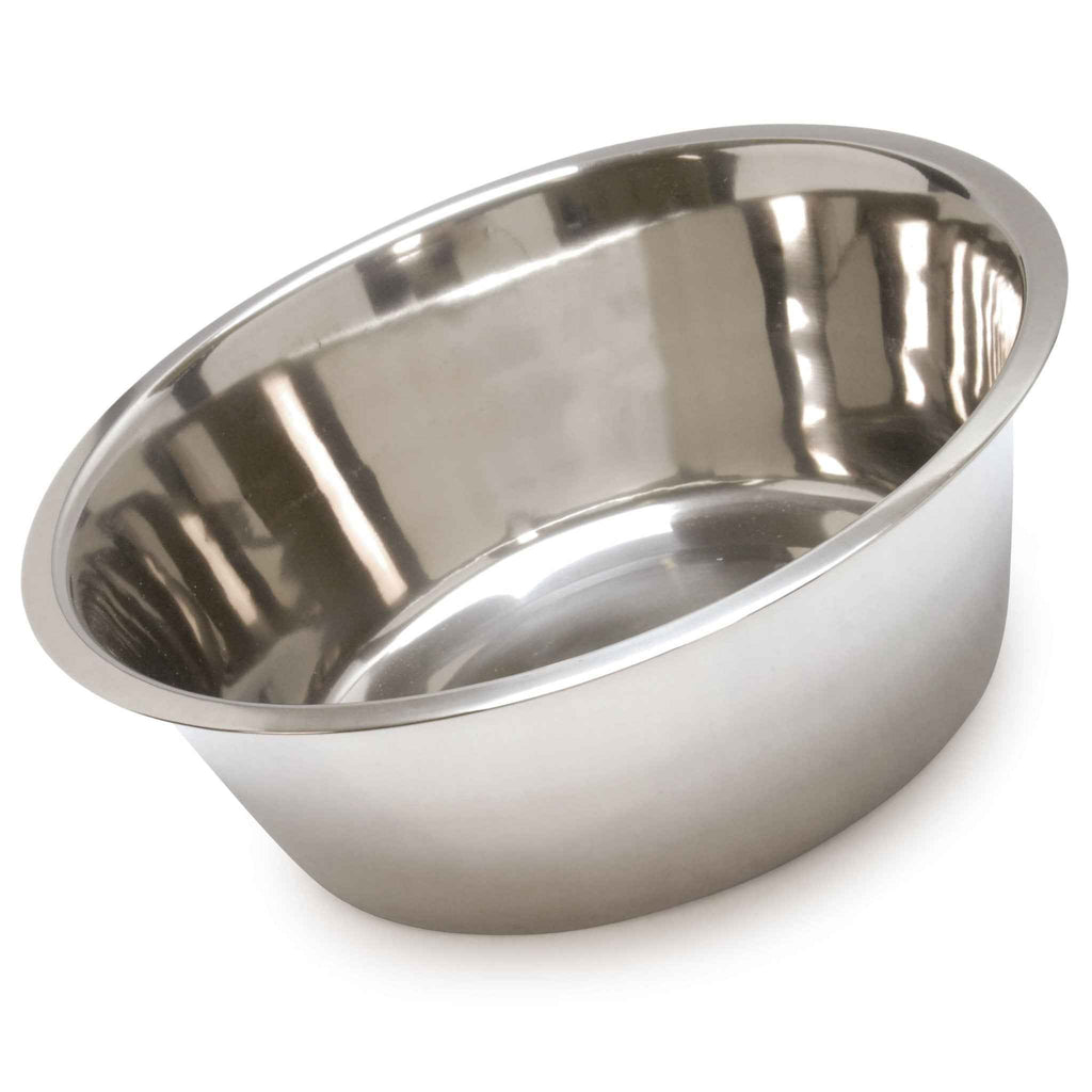 Jeffers Standard-Weight Stainless Steel Pet Bowls for Food & Water