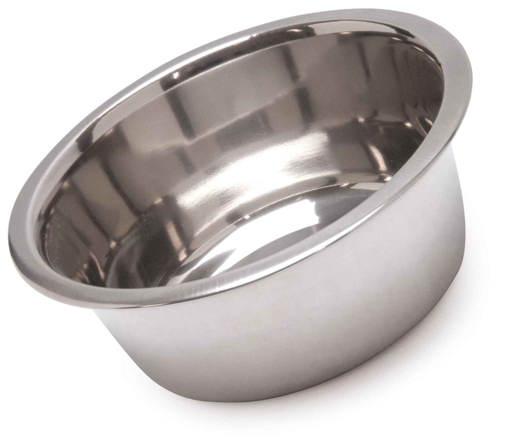 Jeffers Standard-Weight Stainless Steel Pet Bowls for Food & Water