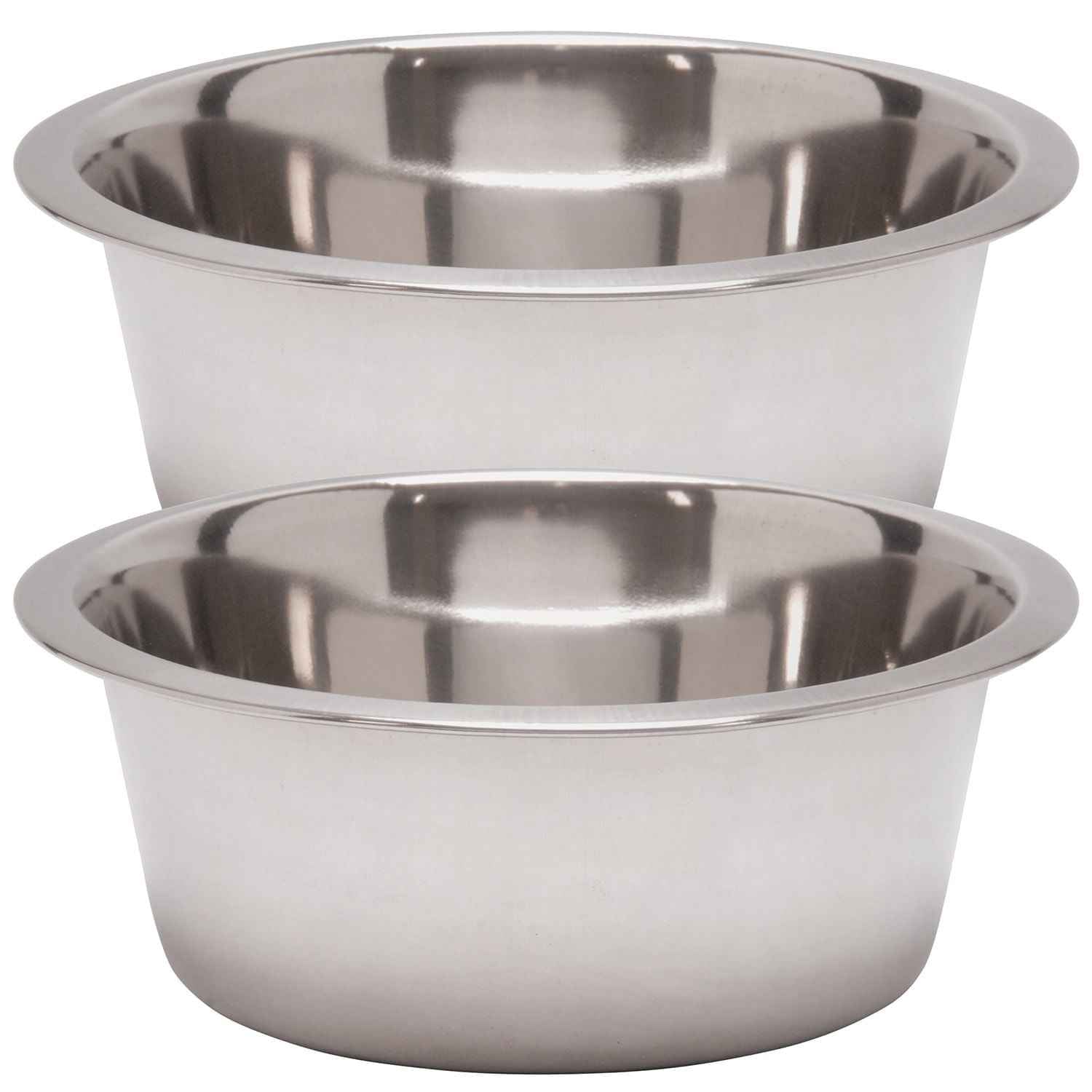 Jeffers Standard-Weight Stainless Steel Pet Bowls for Food & Water