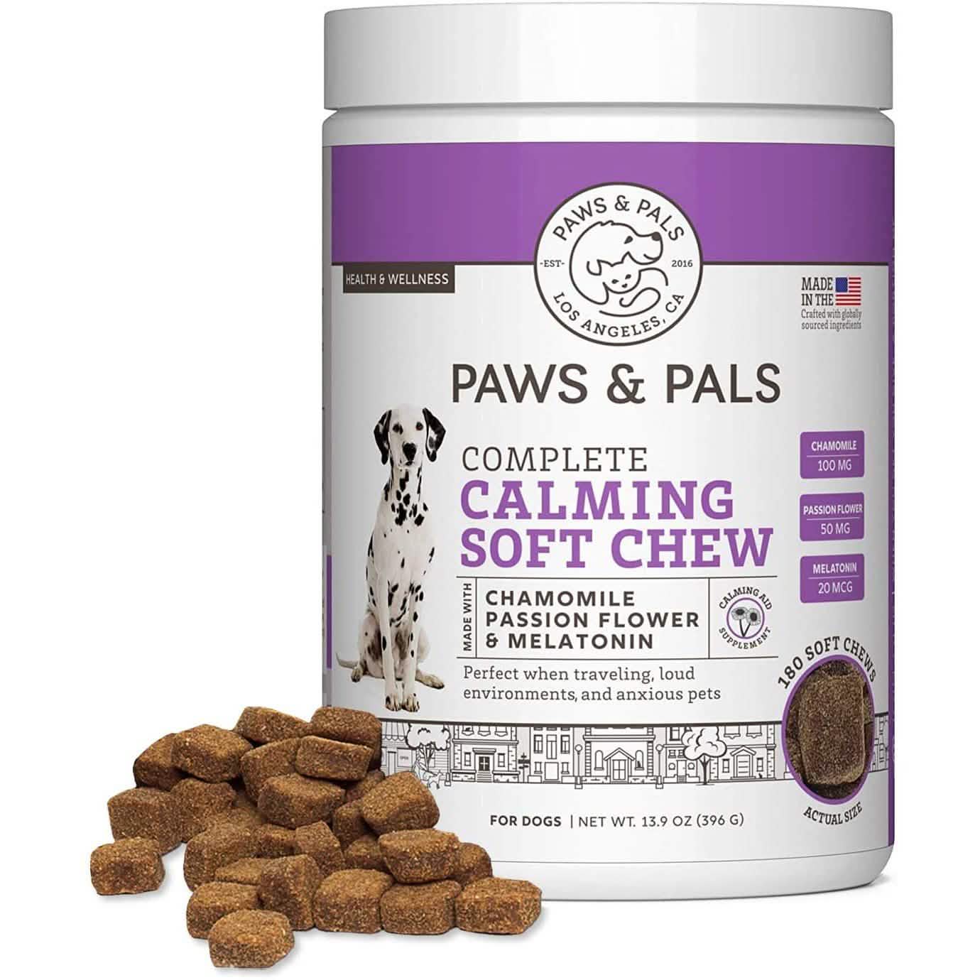 Paws & Pals Dog Calming Treats - Pet Anti Anxiety Supplement - Priscilla's Pet Paradise
