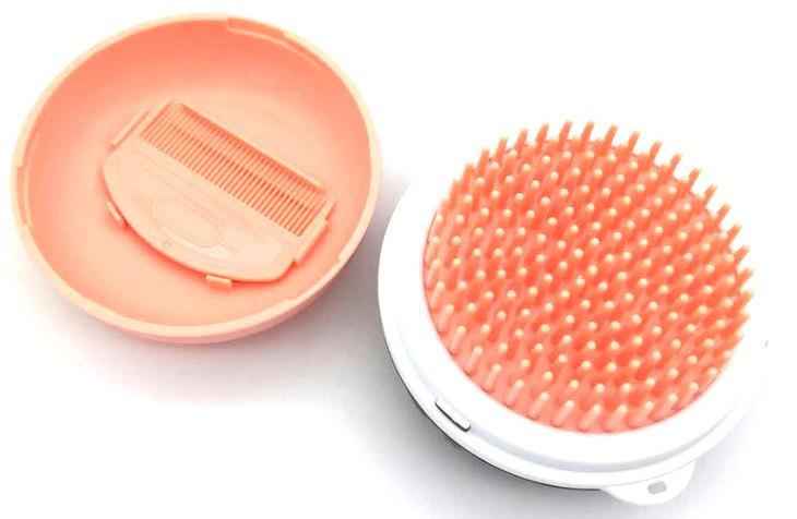 Pet Life ® Bravel 3-in-1 Grooming Brush for Pets - Travel Pocketed Dual Grooming Brush and Pet Comb