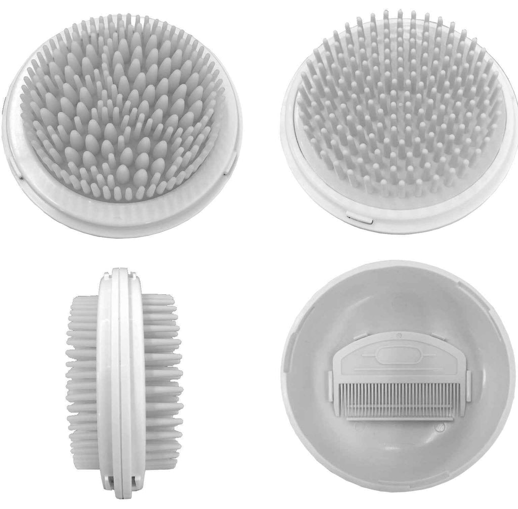 Pet Life ® Bravel 3-in-1 Grooming Brush for Pets - Travel Pocketed Dual Grooming Brush and Pet Comb