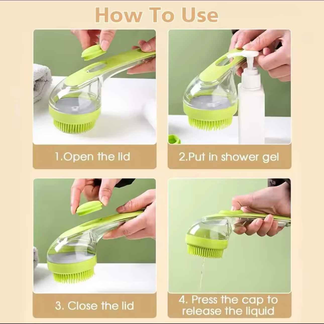 Pet Shower Brush for Effortless Bathing and Grooming